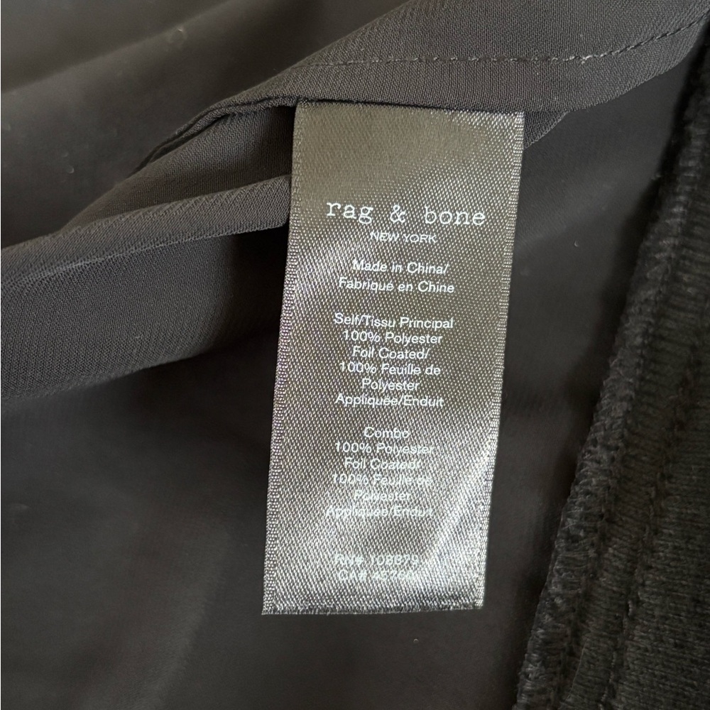 Rag & Bone SLOANE jacket silver metallic grey black sporty M - Picture 7 of 8